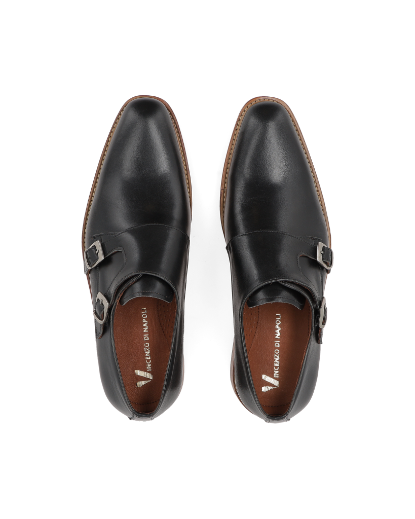 Benevento – zapato de cuero con hebillas para hombre – Vincenzo Di Napoli