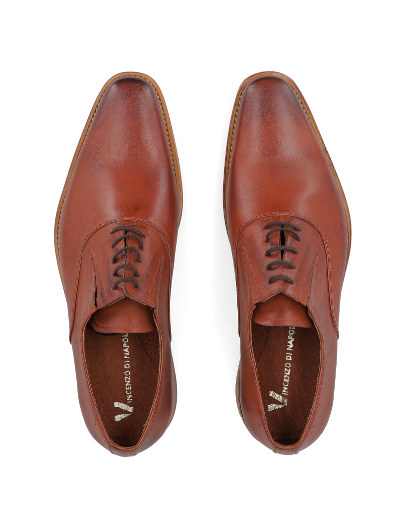 Scanno Marrone – zapato de cuero marrón para hombre – Vincenzo Di Napoli