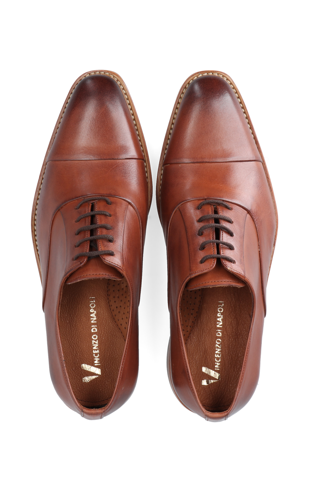 Verona Marrón – zapato de vestir de cuero marrón para hombre – Vincenzo Di Napoli