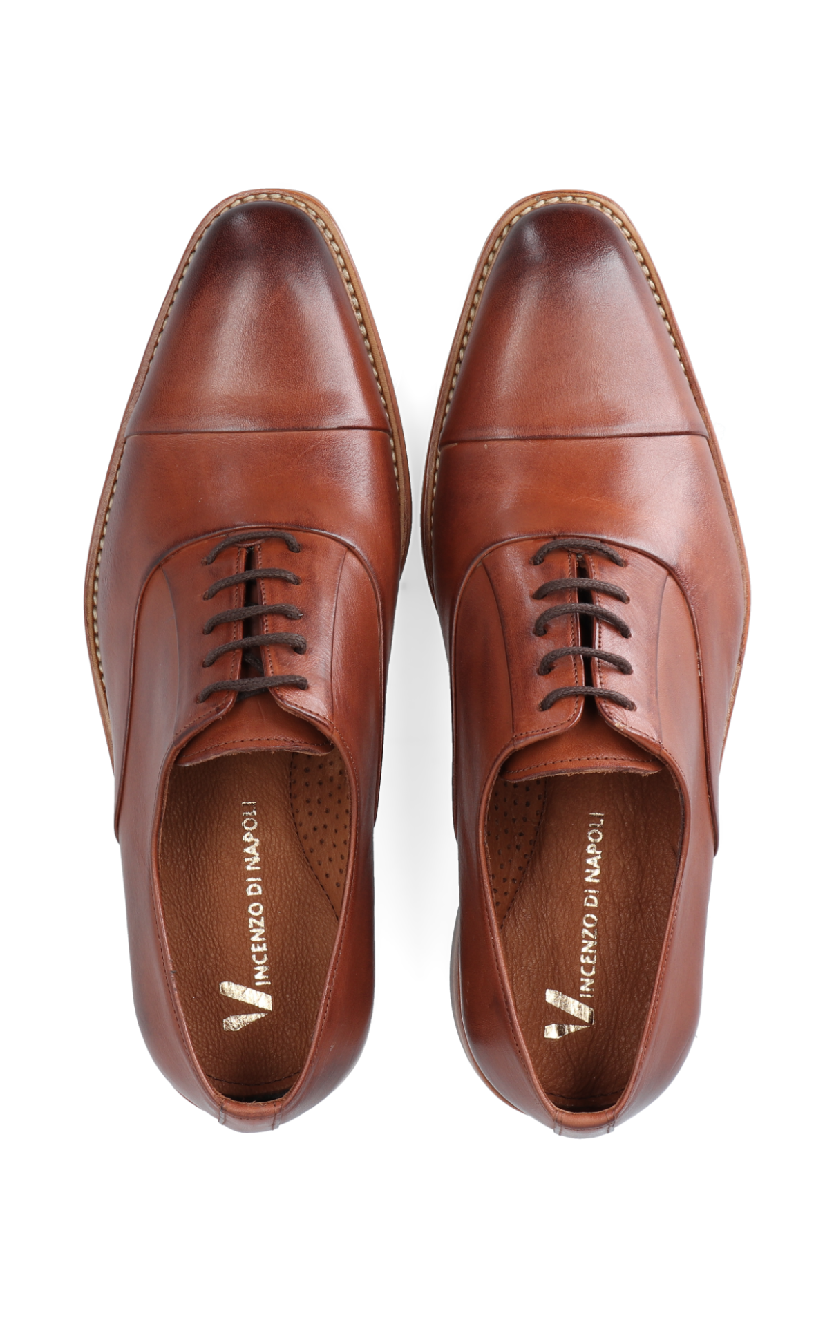Verona Marrón – zapato de vestir de cuero marrón para hombre – Vincenzo Di Napoli