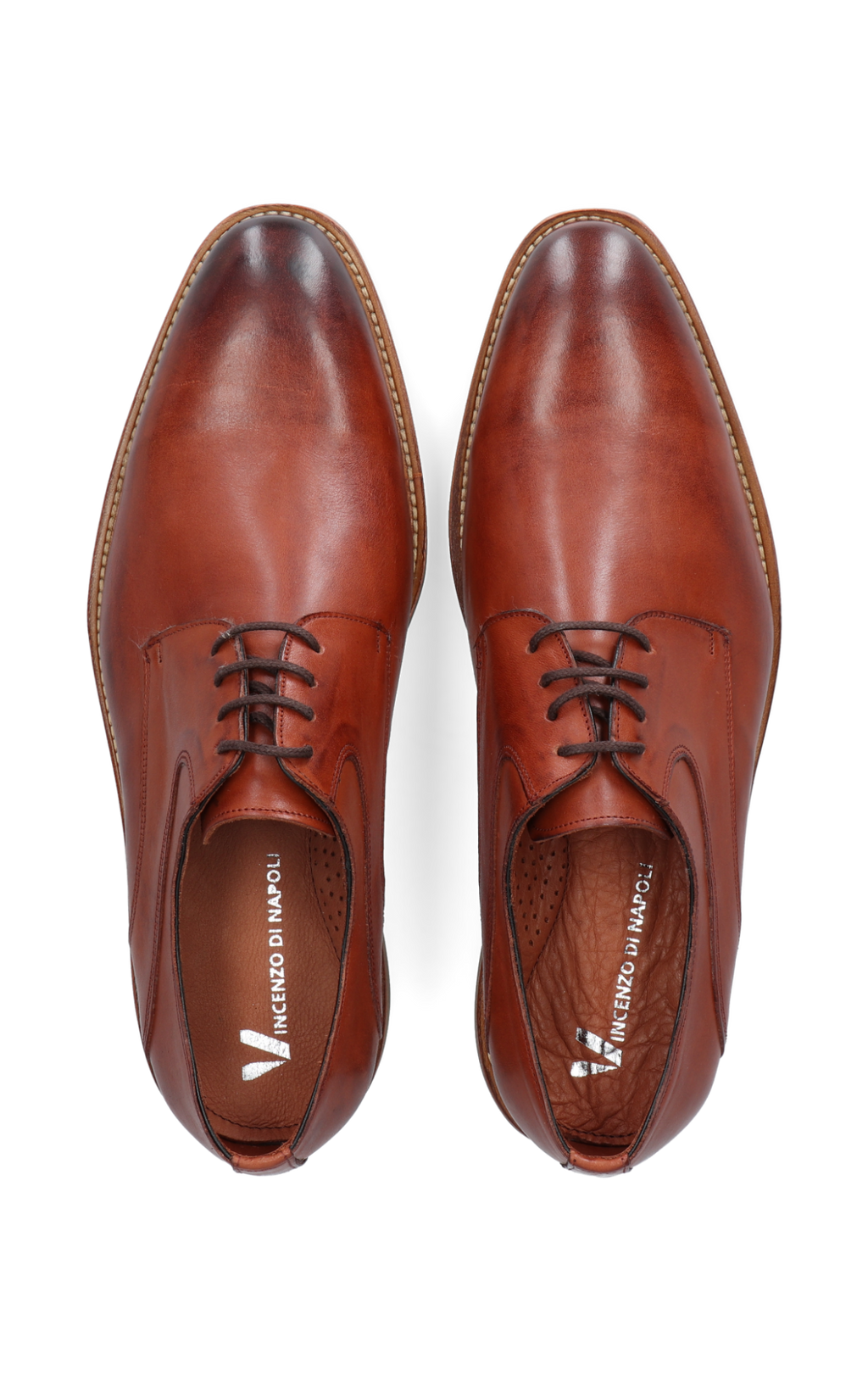 Potenza Marrone de cuero para hombre - marrón - vista lateral