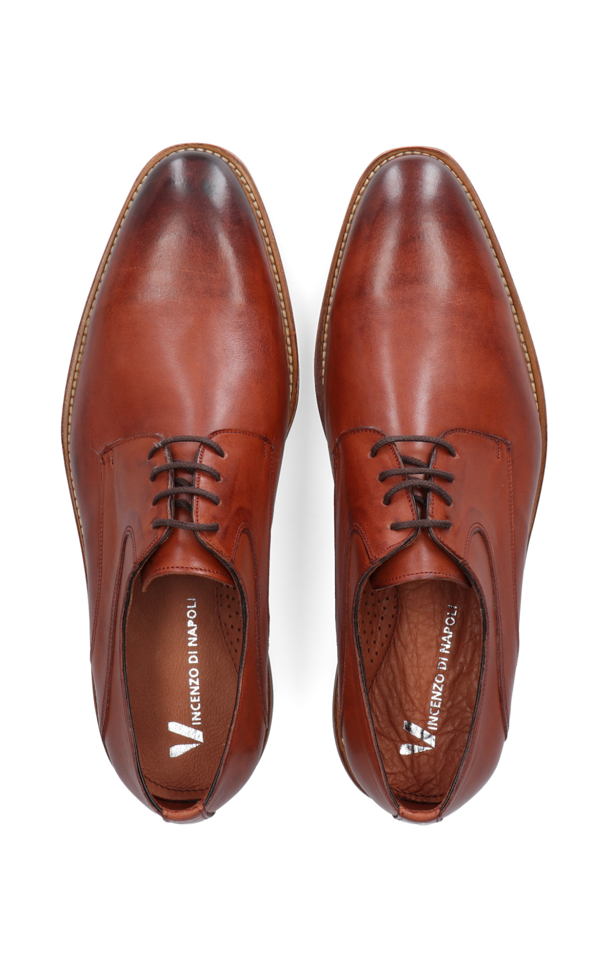 Potenza Marrone de cuero para hombre - marrón - vista lateral