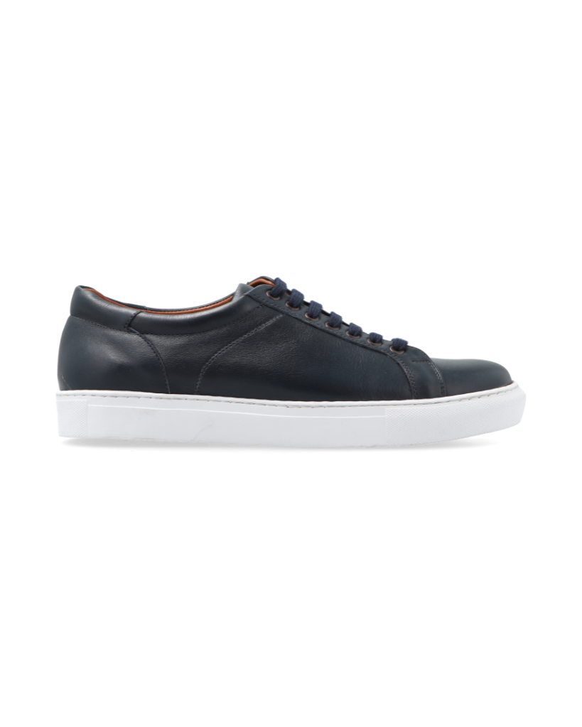 Génova Blu – zapatilla de cuero azul para hombre – Vincenzo Di Napoli