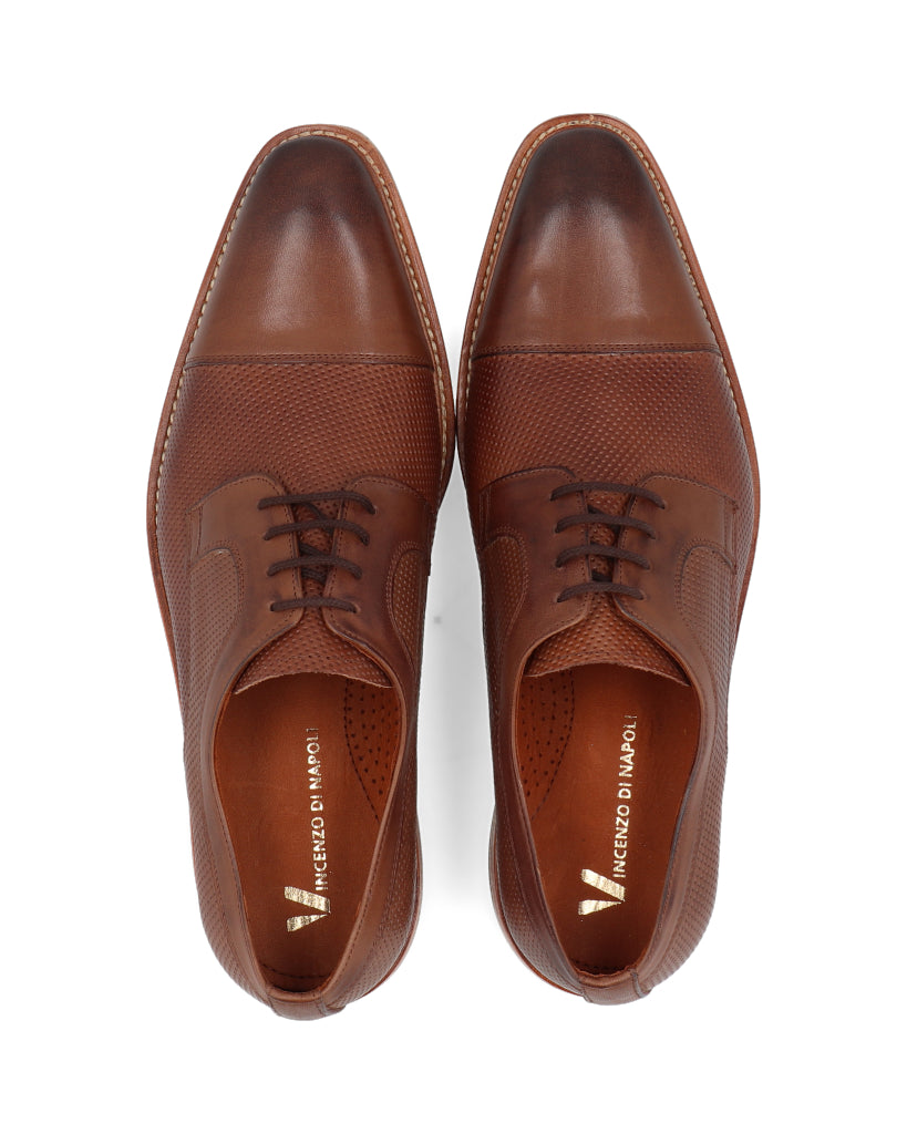 Sorrento Marrone – zapato de vestir de cuero marrón para hombre – Vincenzo Di Napoli