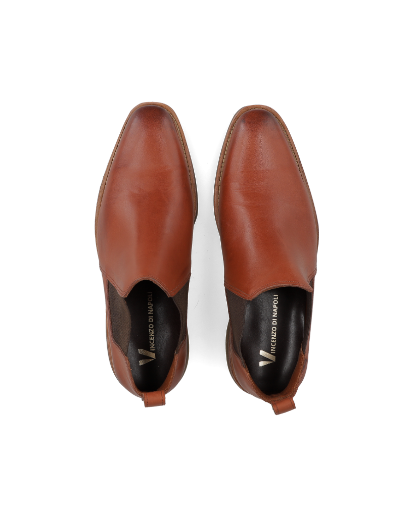Francesco Whisky – botín Chelsea de cuero para hombre – Vincenzo Di Napoli