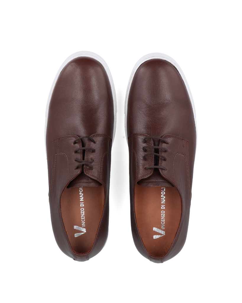 Furore Marrone – zapatilla de cuero marrón para hombre – Vincenzo Di Napoli