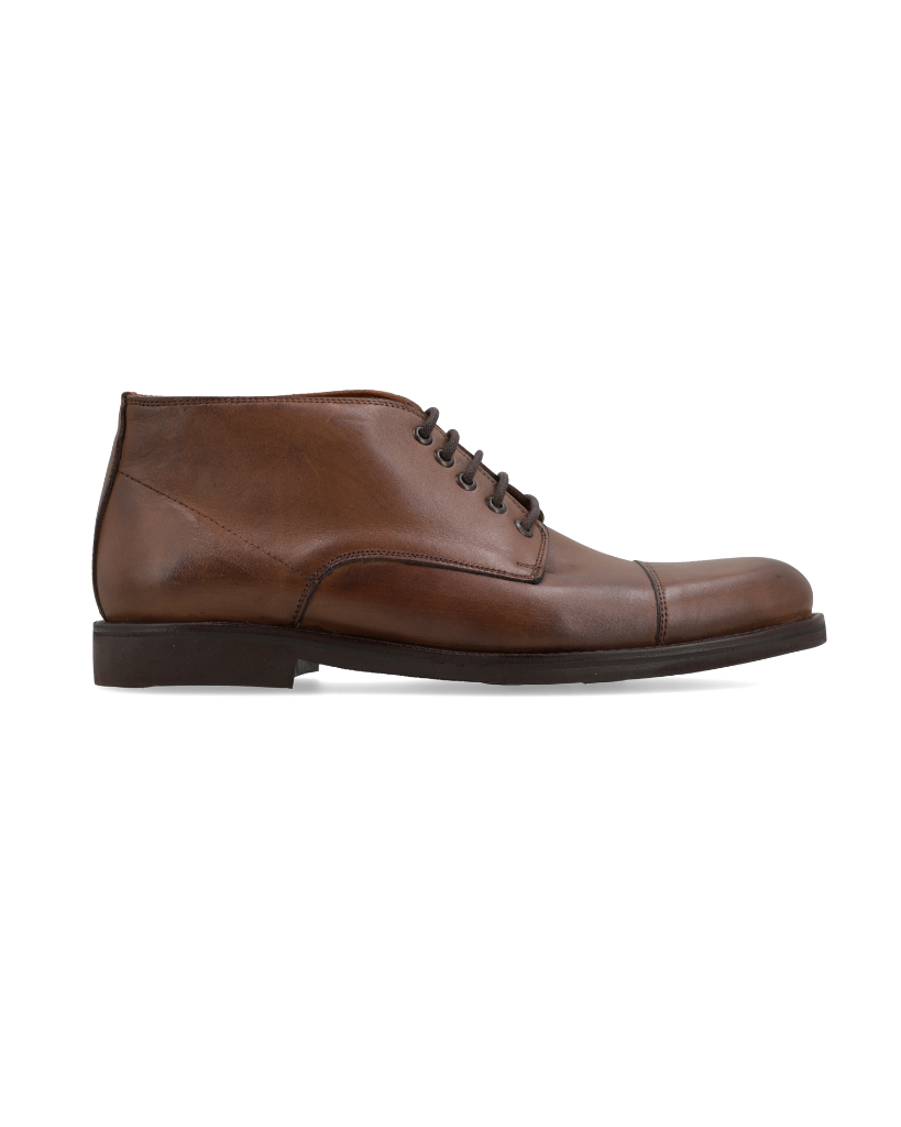 Roma Marrone – bota corta de cuero marrón para hombre – Vincenzo Di Napoli