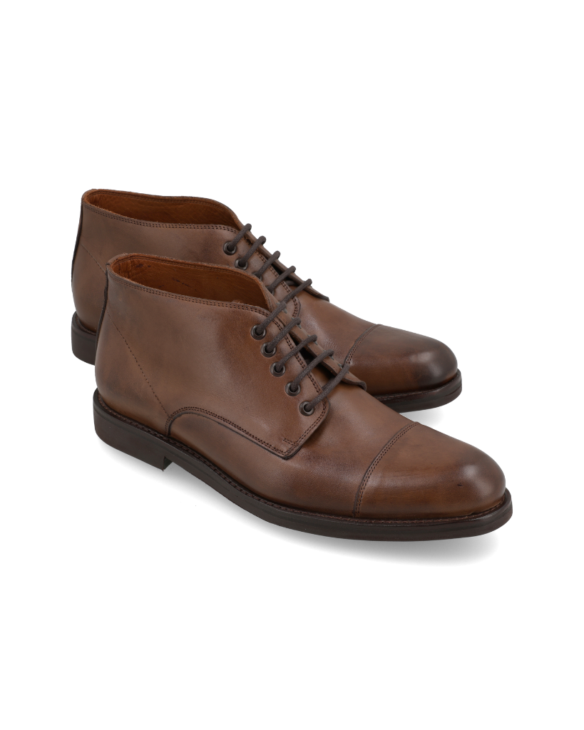 Roma Marrone – bota corta de cuero marrón para hombre – Vincenzo Di Napoli