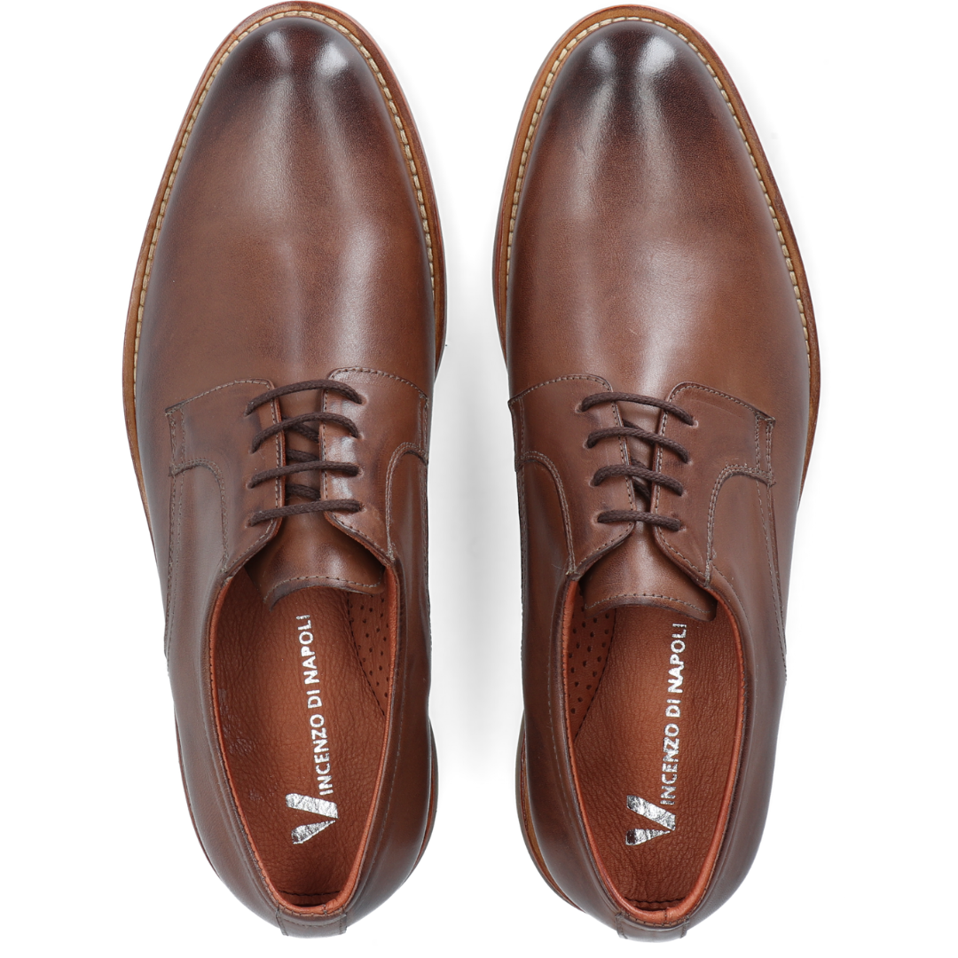 Ferrara Marrone – zapato de vestir de cuero marrón para hombre – Vincenzo Di Napoli