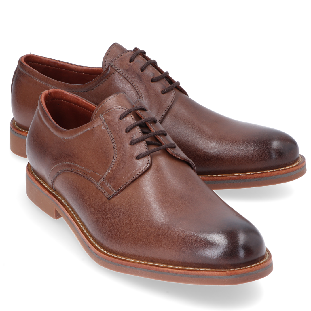 Ferrara Marrone – zapato de vestir de cuero marrón para hombre – Vincenzo Di Napoli