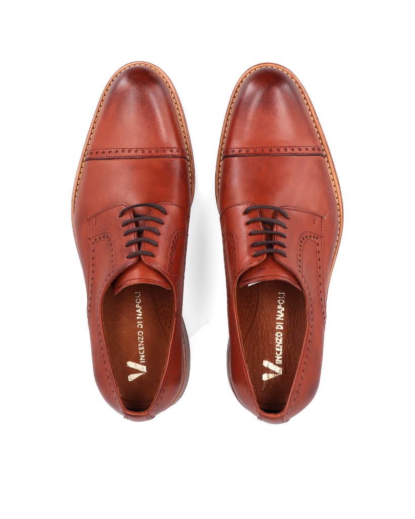 Bellagio Marrone – zapato de vestir de cuero marrón para hombre – Vincenzo Di Napoli