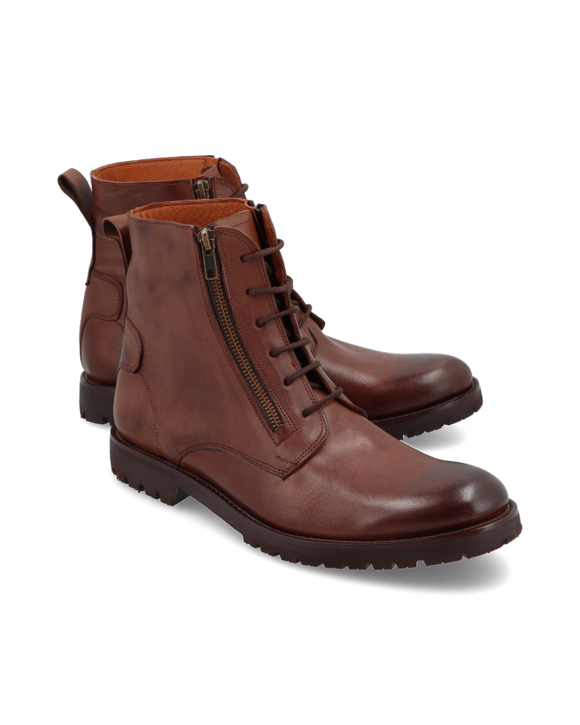 Ravena Marrone de cuero para hombre - marrón - vista lateral