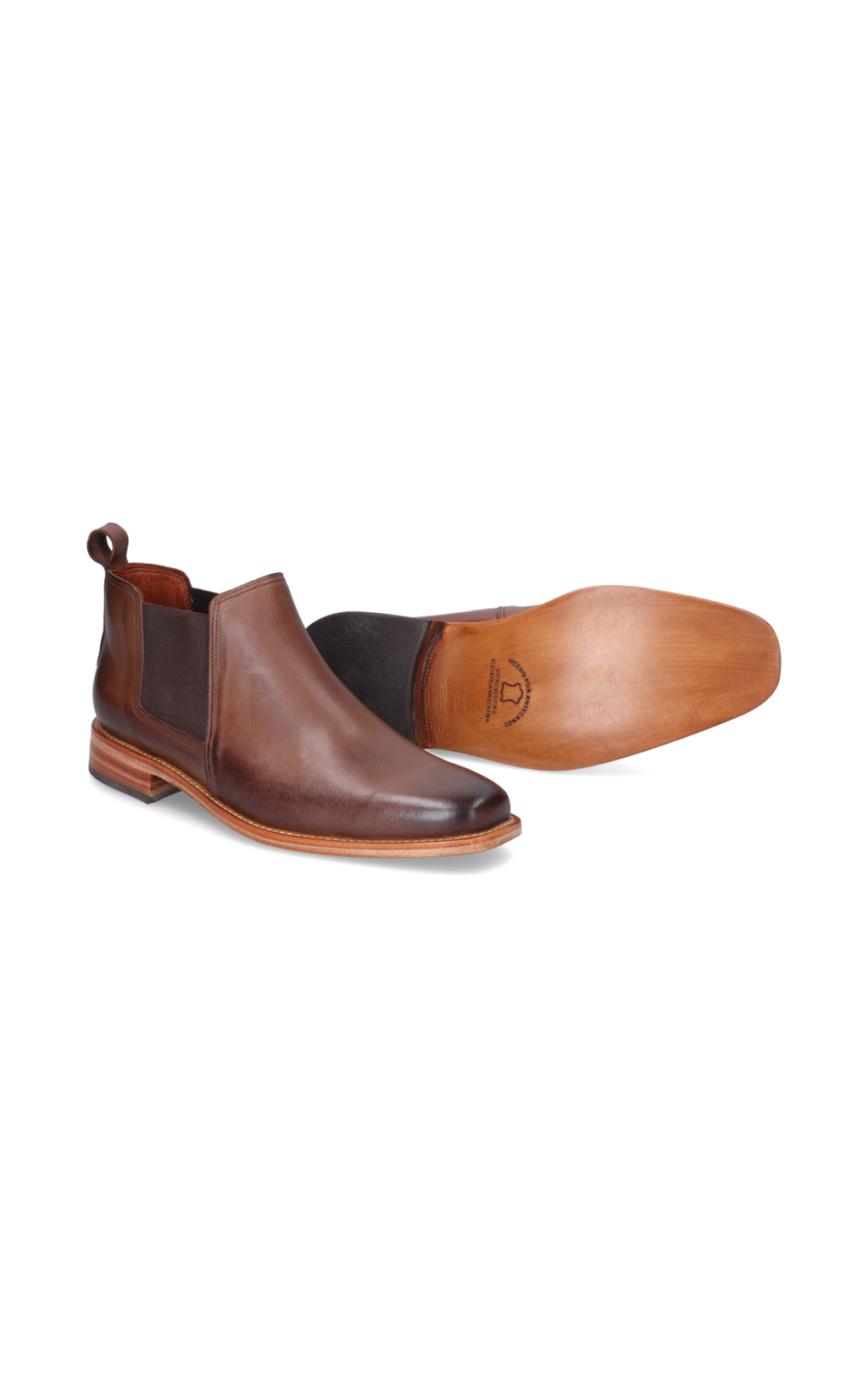 Francesco Marrone de cuero para hombre - marrón - detalle del cuero