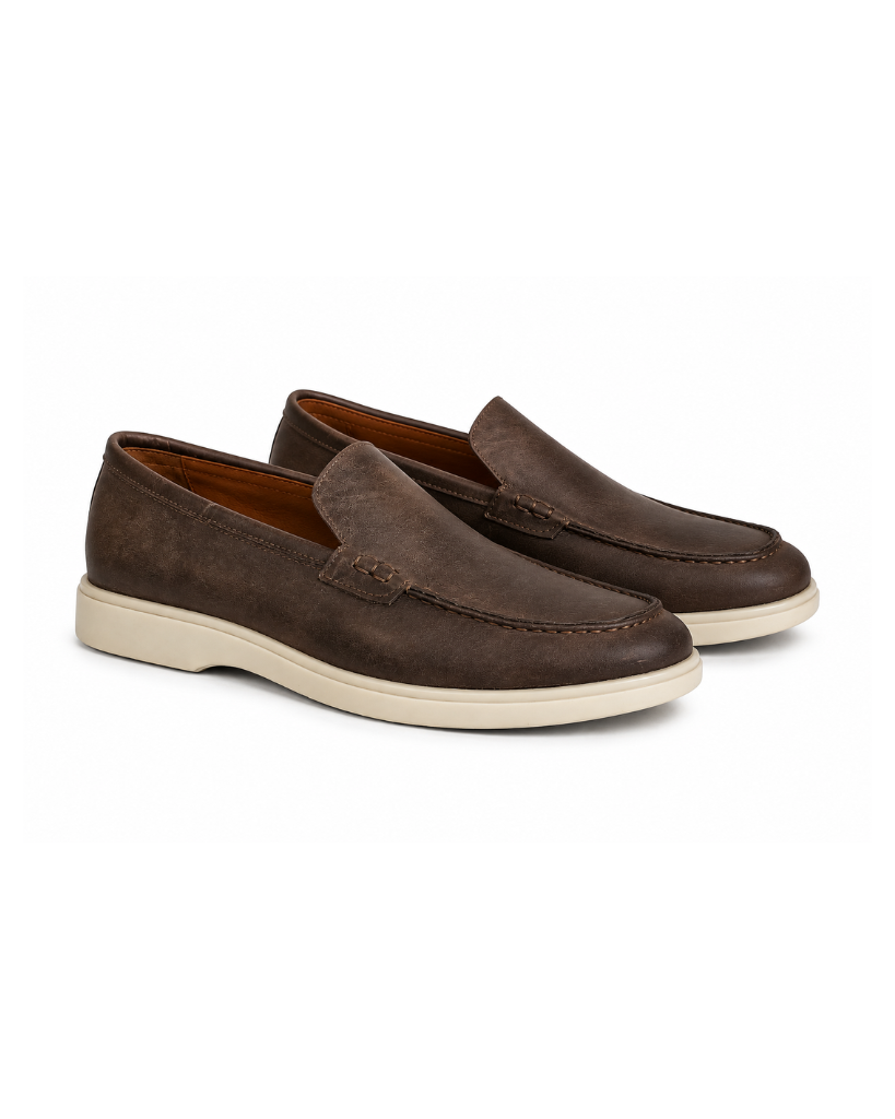 Nautico Marrone – náutico de cuero marrón para hombre – Vincenzo Di Napoli