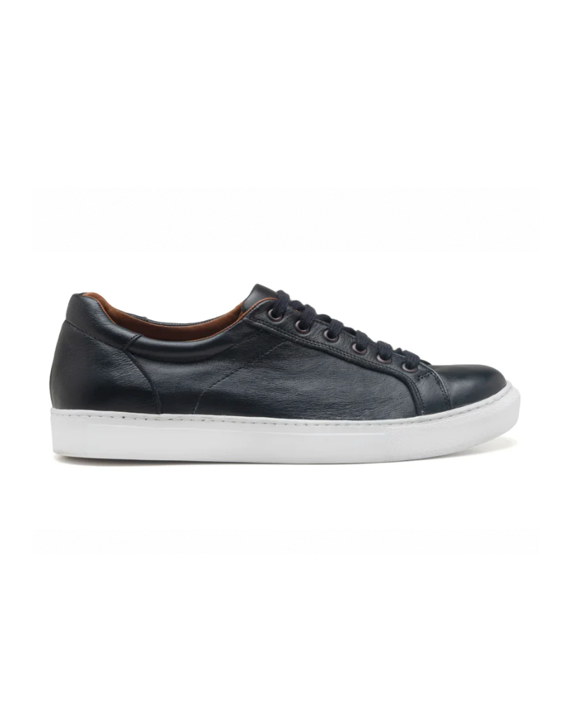 Genova Negro Lisa – zapatilla de cuero negra para hombre – Vincenzo Di Napoli