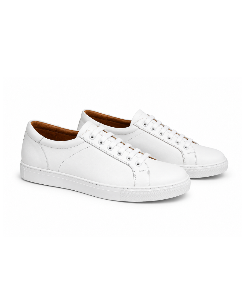 Genova Blanca – zapatilla de cuero blanca para hombre – Vincenzo Di Napoli