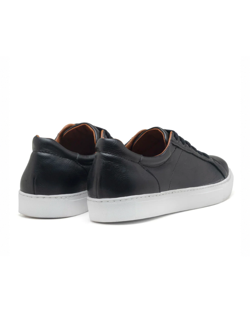 Genova Negro Lisa – zapatilla de cuero negra para hombre – Vincenzo Di Napoli